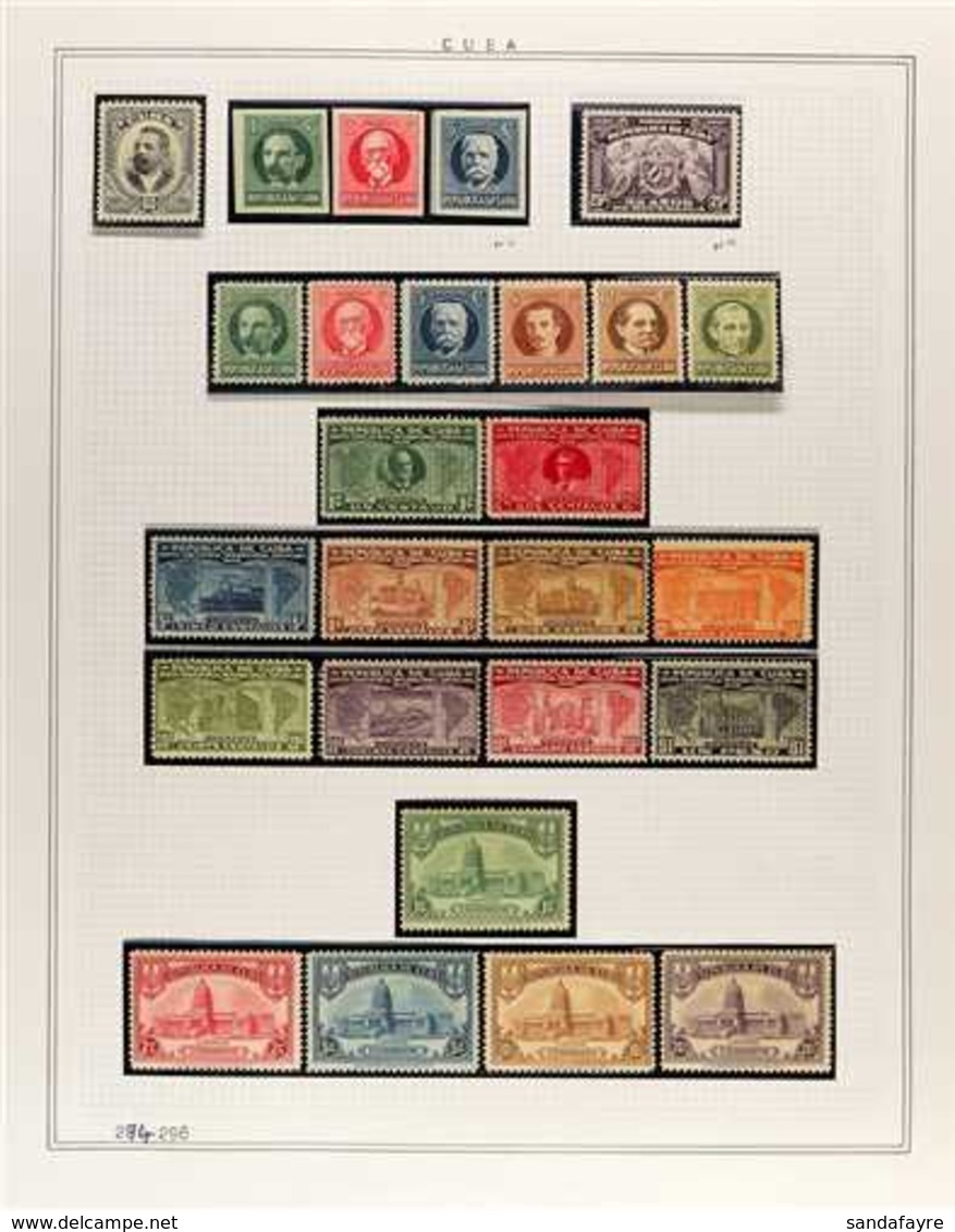 1925-1961 COMPREHENSIVE VERY FINE MINT MOSTLY NEVER HINGED COLLECTION In Hingeless Mounts On Leaves, All Different, High - Autres & Non Classés