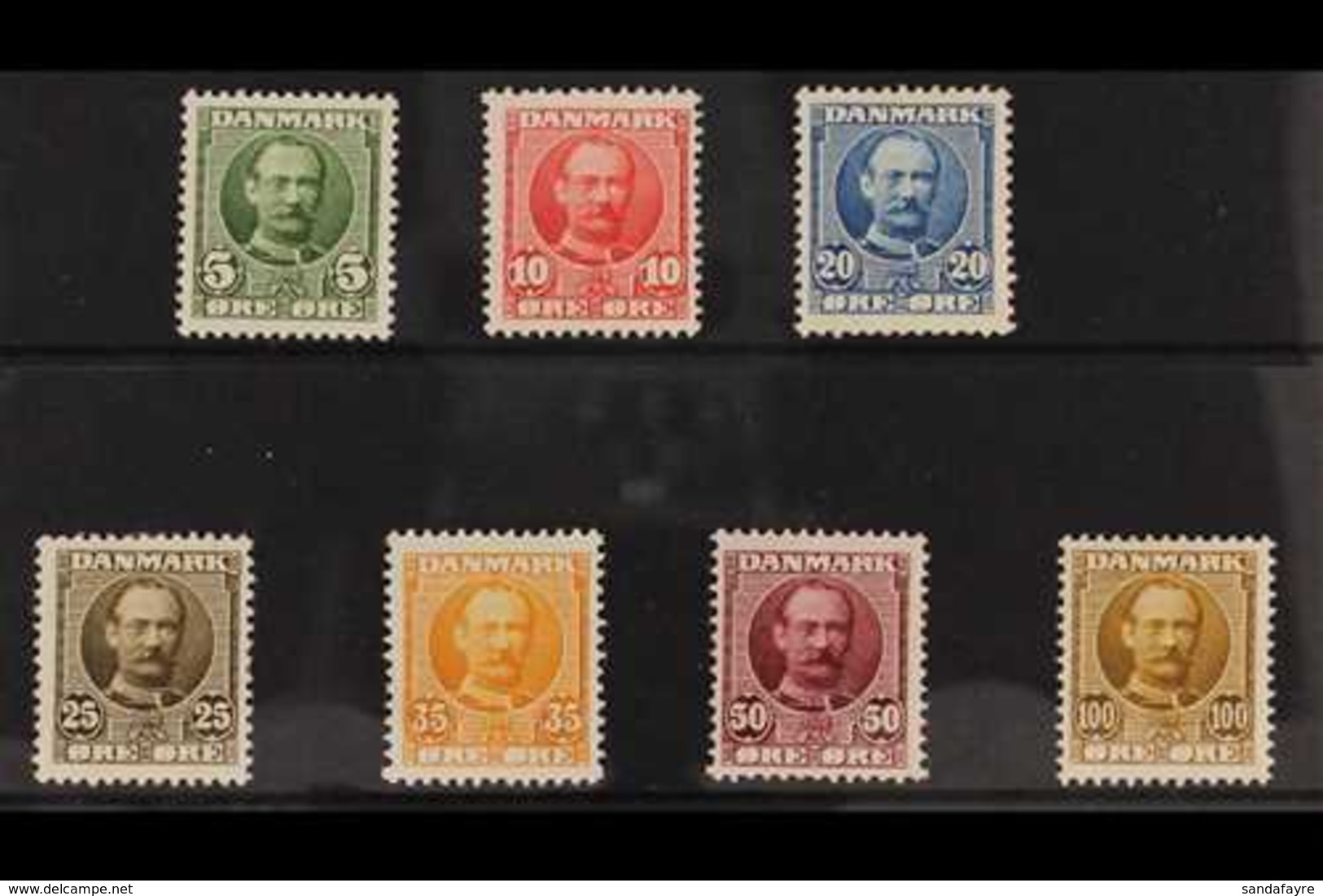 1907-12 Frederik VIII Complete Set, SG 121/130, Very Fine Mint. (7 Stamps) For More Images, Please Visit Http://www.sand - Autres & Non Classés