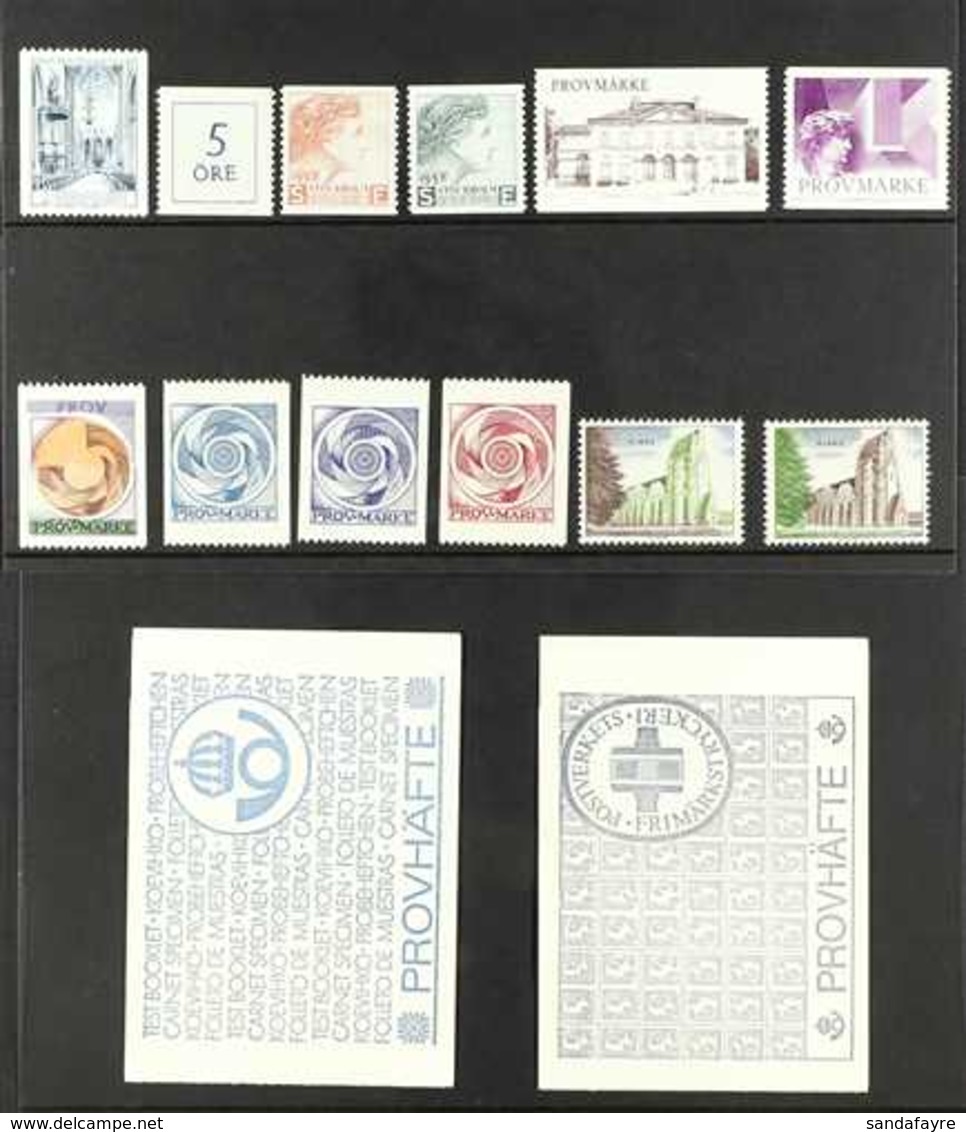 1937-1960's TEST STAMPS. Never Hinged Mint All Different Group On Stock Cards, Includes 1937 Stockholm (x2), Several Cz. - Sonstige & Ohne Zuordnung