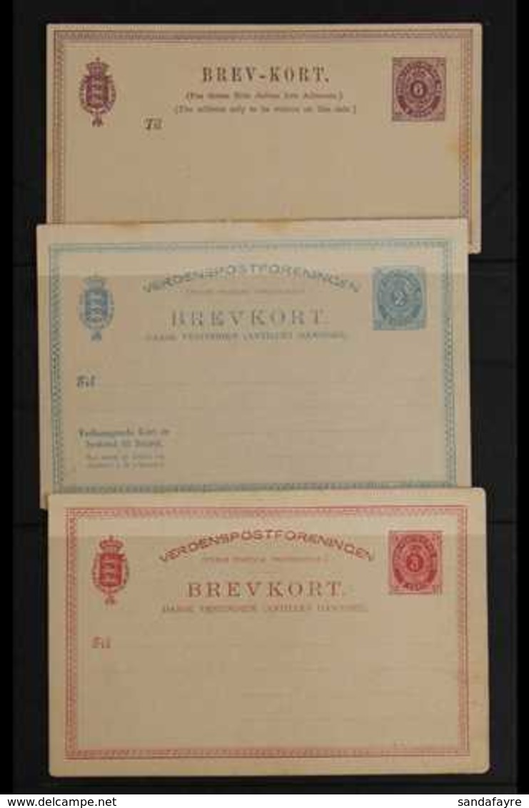 POSTAL STATIONERY 1877-91 Collection Of Cards And Envelopes, Mostly Unused, And Which includes POSTAL CARDS 1877 6c Viol - Danish West Indies