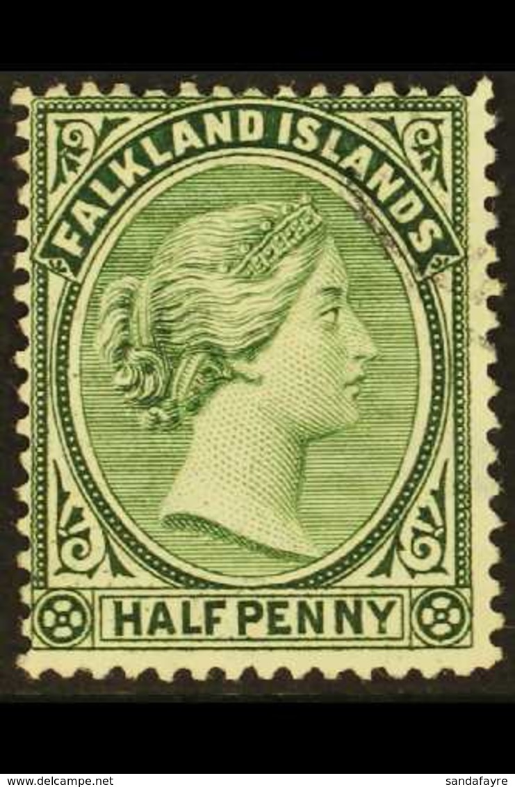 1891-1902 ½d  Green With WATERMARK REVERSED Variety, SG 16ax, Fine Used. For More Images, Please Visit Http://www.sandaf - Falklandinseln