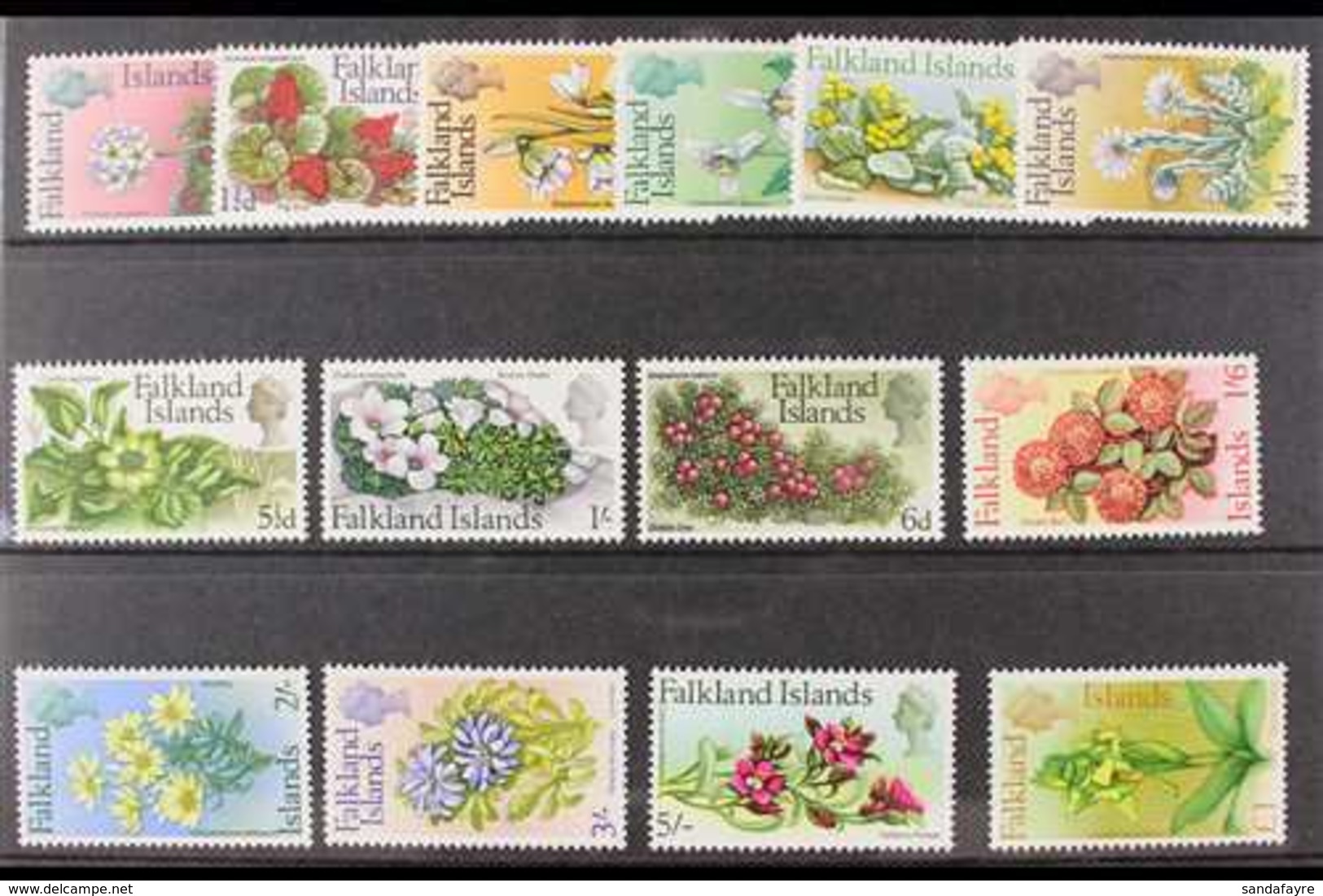 1968 Flowers Complete Set, SG 232/45, Never Hinged Mint, Fresh. (14 Stamps) For More Images, Please Visit Http://www.san - Falkland