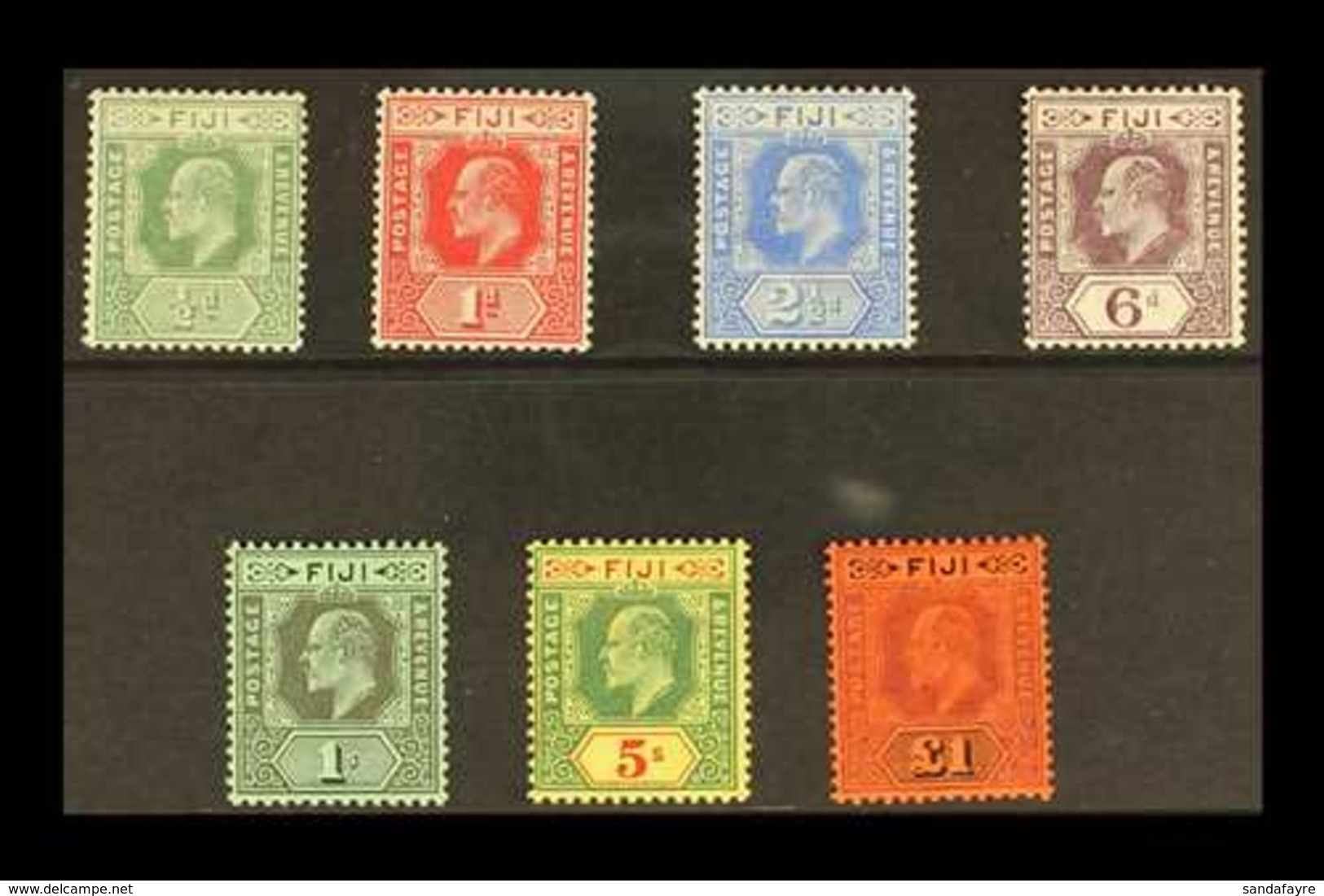 1906-12 Complete New Colours Set, SG 118/124, Very Fine Mint. (7 Stamps) For More Images, Please Visit Http://www.sandaf - Fidschi-Inseln (...-1970)
