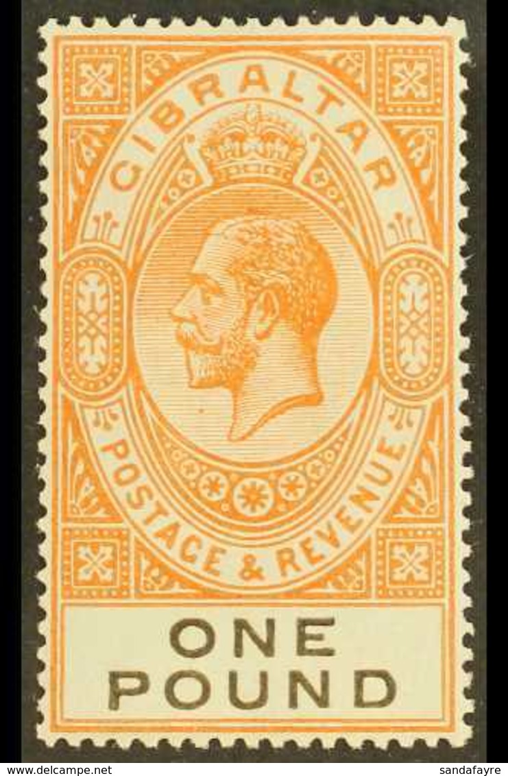 1925-32 KGV £1 Red-orange And Black, SG 107, Very Fine Mint. For More Images, Please Visit Http://www.sandafayre.com/ite - Gibilterra