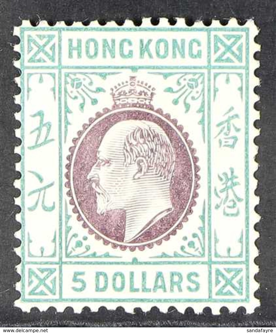1904 $5 Purple And Blue Green, Wmk MCA, Ed VII, SG 89, Superb Lightly Hinged Mint. For More Images, Please Visit Http:// - Autres & Non Classés