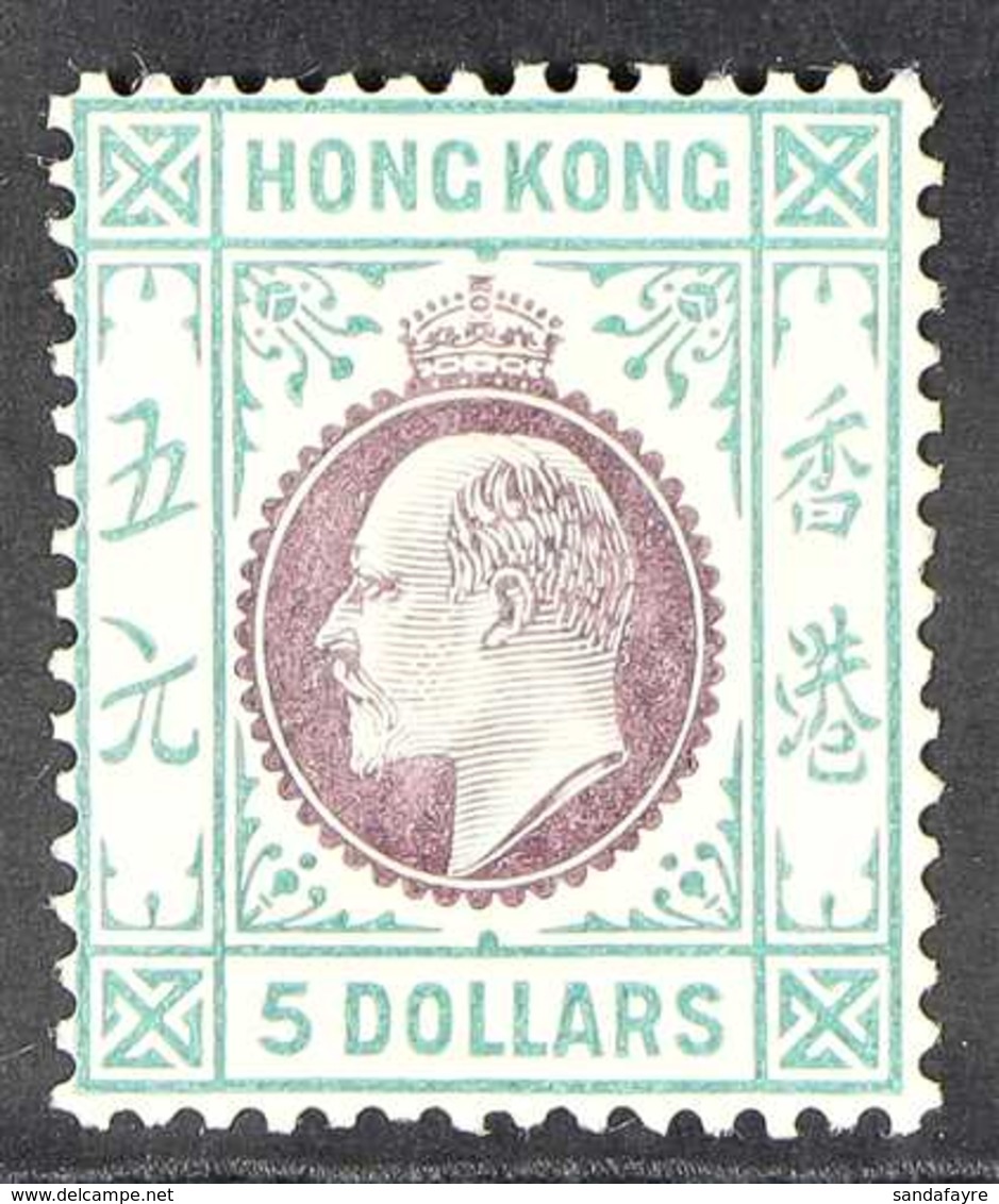 1904 $5 Purple And Blue Green, Wmk MCA, Ed VII, SG 89, Superb Lightly Hinged Mint. For More Images, Please Visit Http:// - Andere & Zonder Classificatie