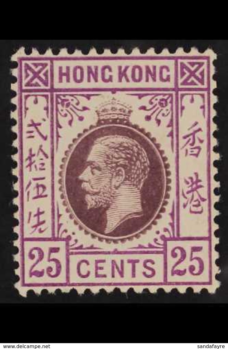 1912 - 21 25c Purple And Magenta (Type A), Wmk Mult Crown CA, SG 109, Very Fine Mint. For More Images, Please Visit Http - Autres & Non Classés