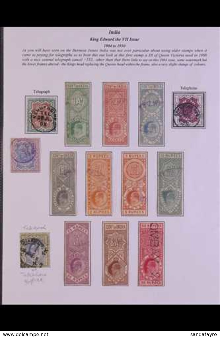 TELEGRAPH STAMPS & HISTORY. A BEAUTIFUL COLLECTION Informatively Written-up And Nicely Presented Includes Postage & Tele - Andere & Zonder Classificatie