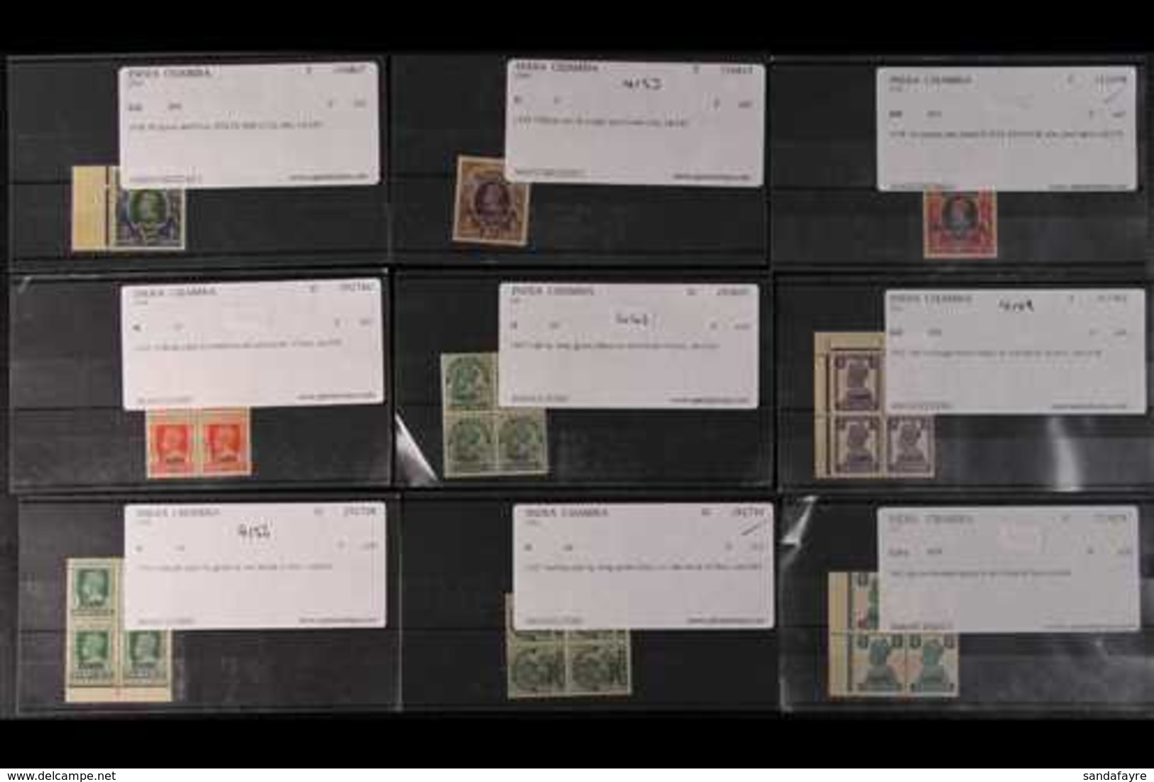 1927-1940 ATTRACTIVE NEVER HINGED MINT EX-DEALER'S STOCK On Stock Cards In A Small Box With Many High Values And Blocks  - Other & Unclassified