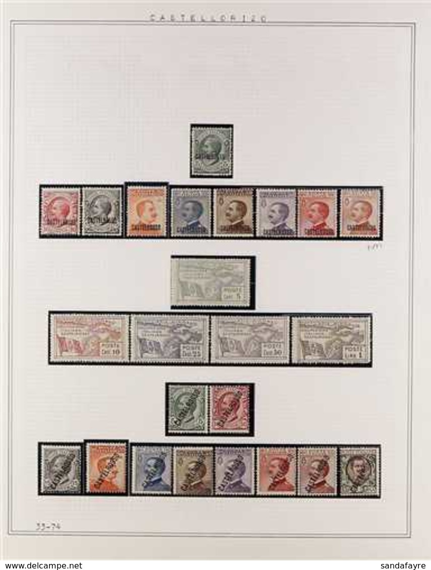 CASTELROSSO 1922-1924 FINE MINT & NHM COLLECTION In Hingeless Mounts On A Page, All Different, Includes 1922 Opts Set NH - Sonstige & Ohne Zuordnung