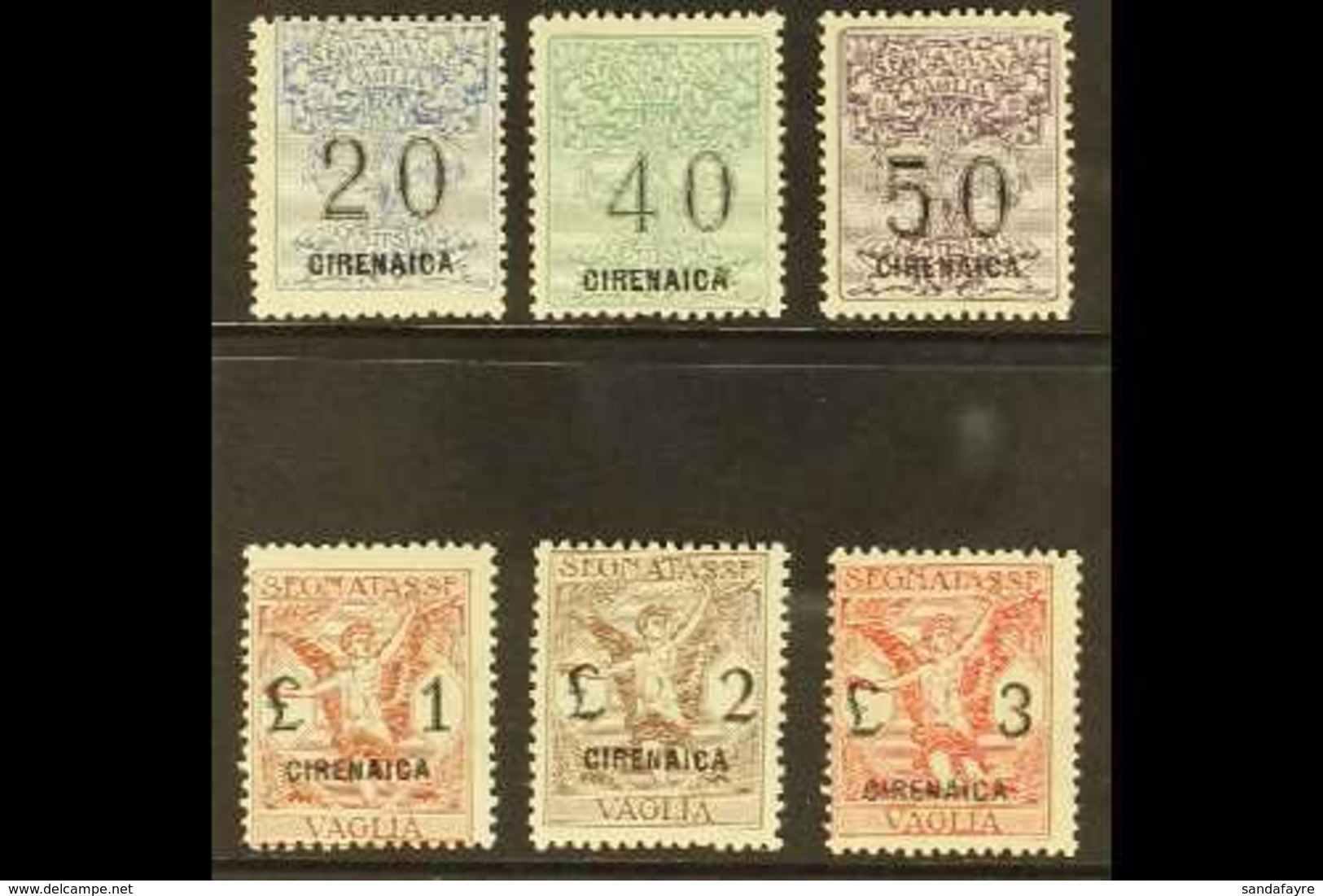 CYRENAICA MONEY ORDER STAMPS (SEGNATASSE PER VAGLIA) 1924 Overprints Complete Set, Sassone 1/6, Fine Mint Mostly Never H - Sonstige & Ohne Zuordnung