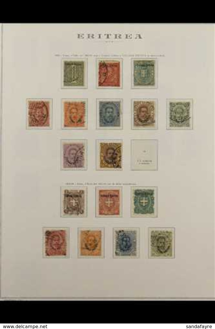 ERITREA 1893-1936 Fine Used Collection On Album Leaves Including Many Complete Sets And Better Values With 1893 Set To 1 - Sonstige & Ohne Zuordnung