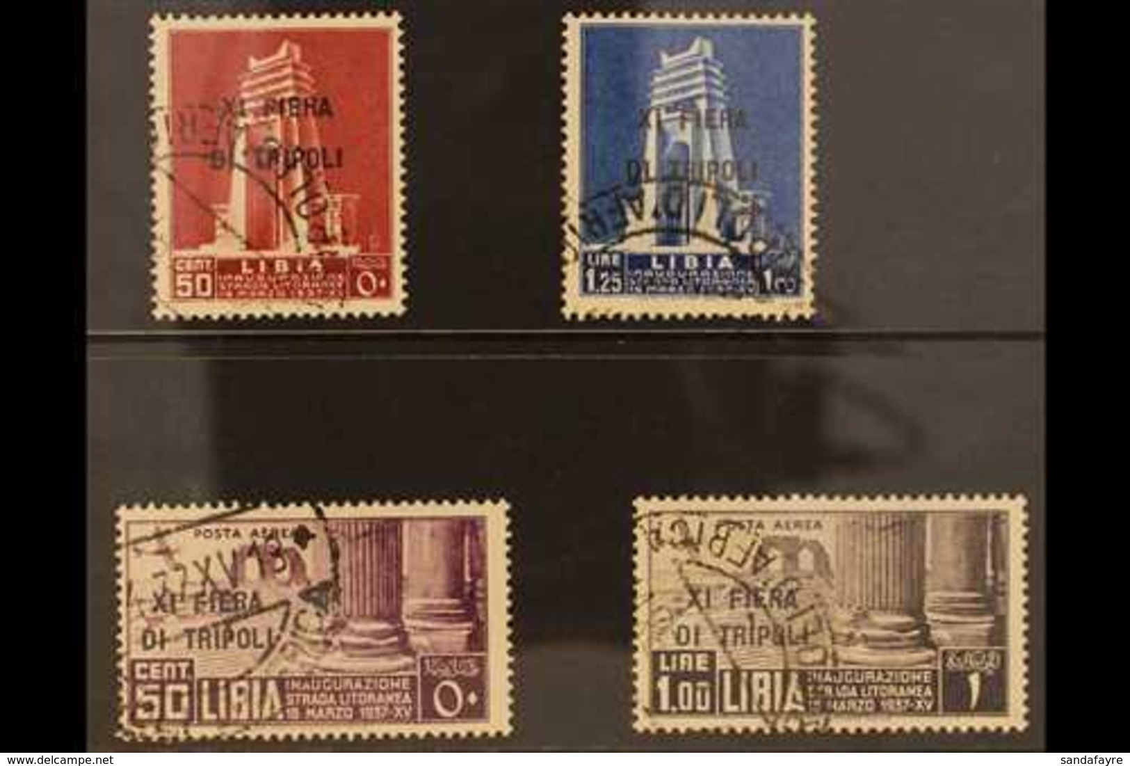 LIBYA 1937 Tripoli Trade Fair (Postage And Air) Complete Set (Sass S. 34, SG 84/87), Very Fine Used. (4 Stamps) For More - Sonstige & Ohne Zuordnung
