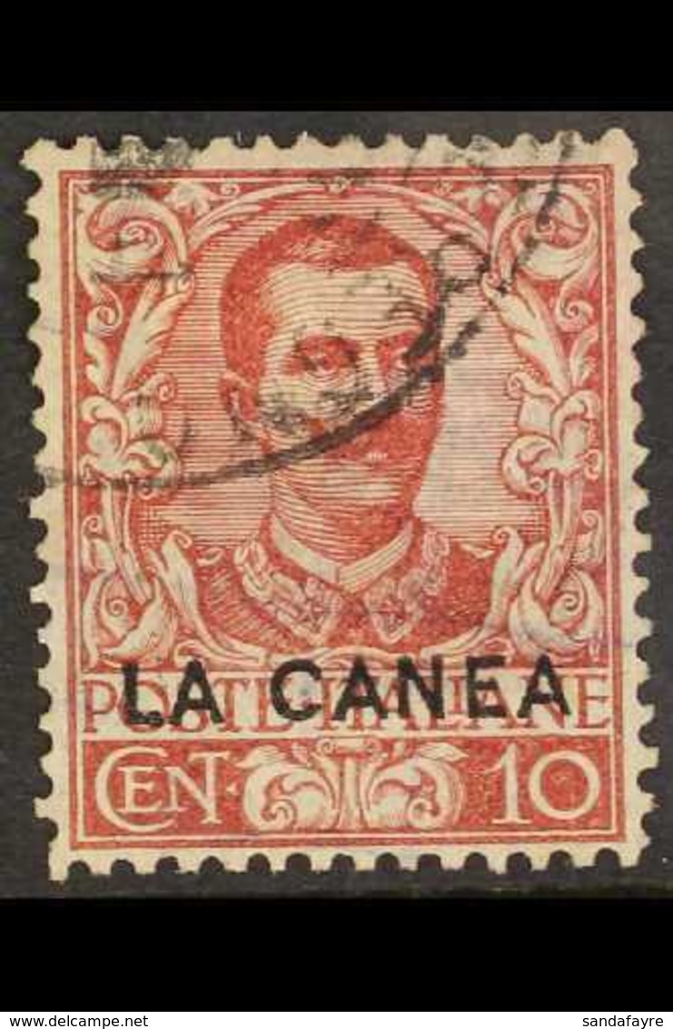 PO's IN CRETE 1905 10c Lake, SG 6 (Sass. 6), Very Fine Used, Cat €450. For More Images, Please Visit Http://www.sandafay - Sonstige & Ohne Zuordnung