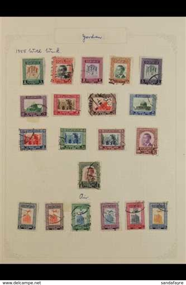 1953-1959 USED COLLECTION A Useful "Old Time" Collection Of The Period With Top Values, Complete Sets, A Coronation FDC, - Jordanie