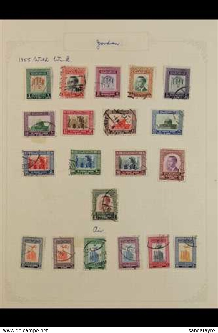 1953-1959 USED COLLECTION A Useful "Old Time" Collection Of The Period With Top Values, Complete Sets, A Coronation FDC, - Jordanien