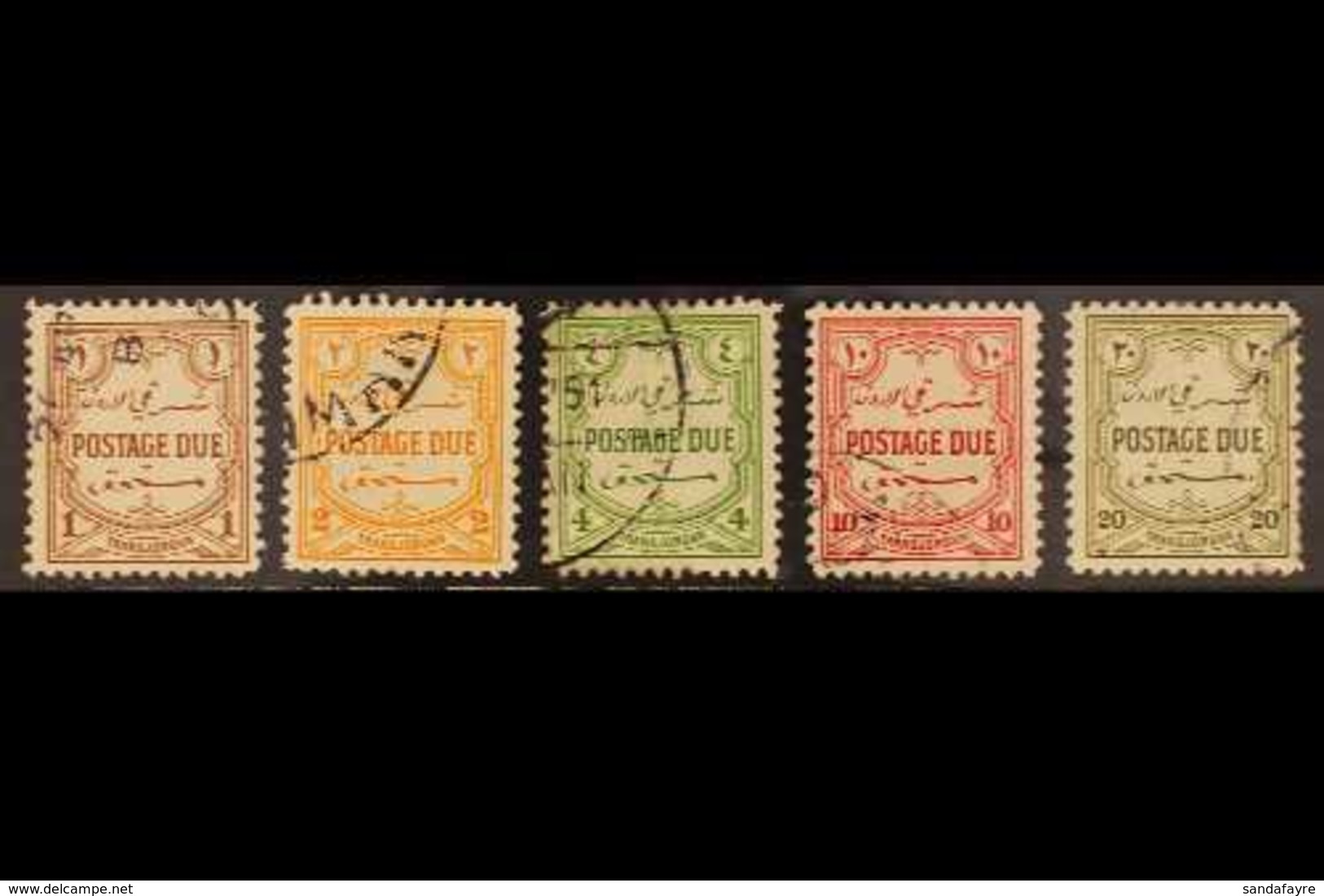 POSTAGE DUE 1944-49 Complete Postage Due Set, SG D244/48, Fine Cds Used (5 Stamps) For More Images, Please Visit Http:// - Jordanien