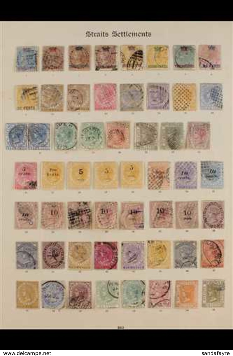 1867 - 1923 TREMENDOUS COLLECTION  ON "IMPERIAL" ALBUM PAGES. A Wonderful Mint & Used Collection On 5 SG "Imperial" Albu - Straits Settlements
