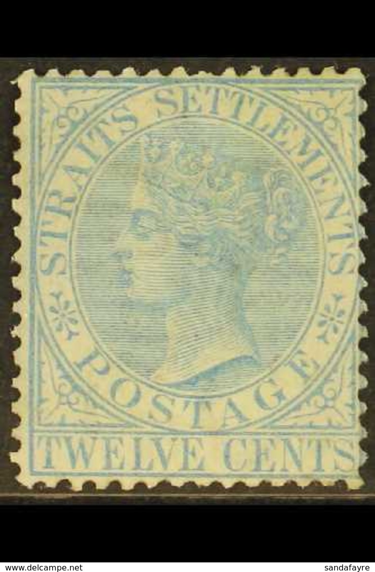 1867-72 12c Blue CC Wmk, SG 15, Fine Mint For More Images, Please Visit Http://www.sandafayre.com/itemdetails.aspx?s=622 - Straits Settlements