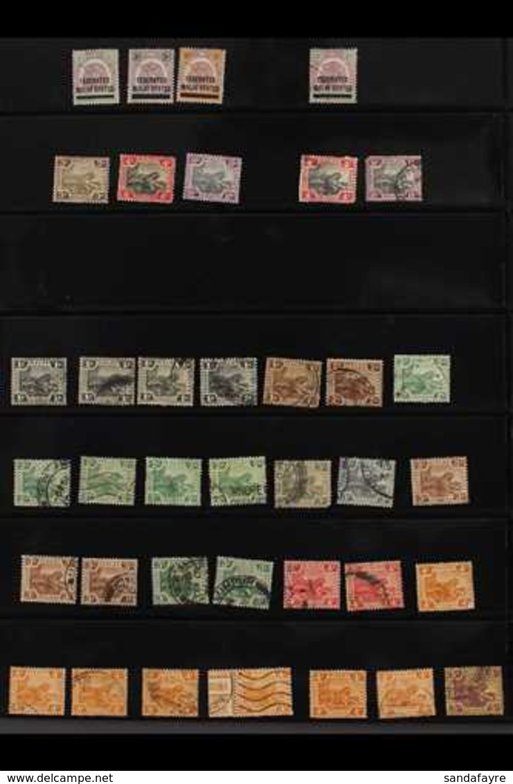 FEDERATED MALAY STATES 1900-1922 MINT & USED COLLECTION On Stock Pages, Includes 1900 Opts On Negri Sembilan Vals To 10c - Other & Unclassified