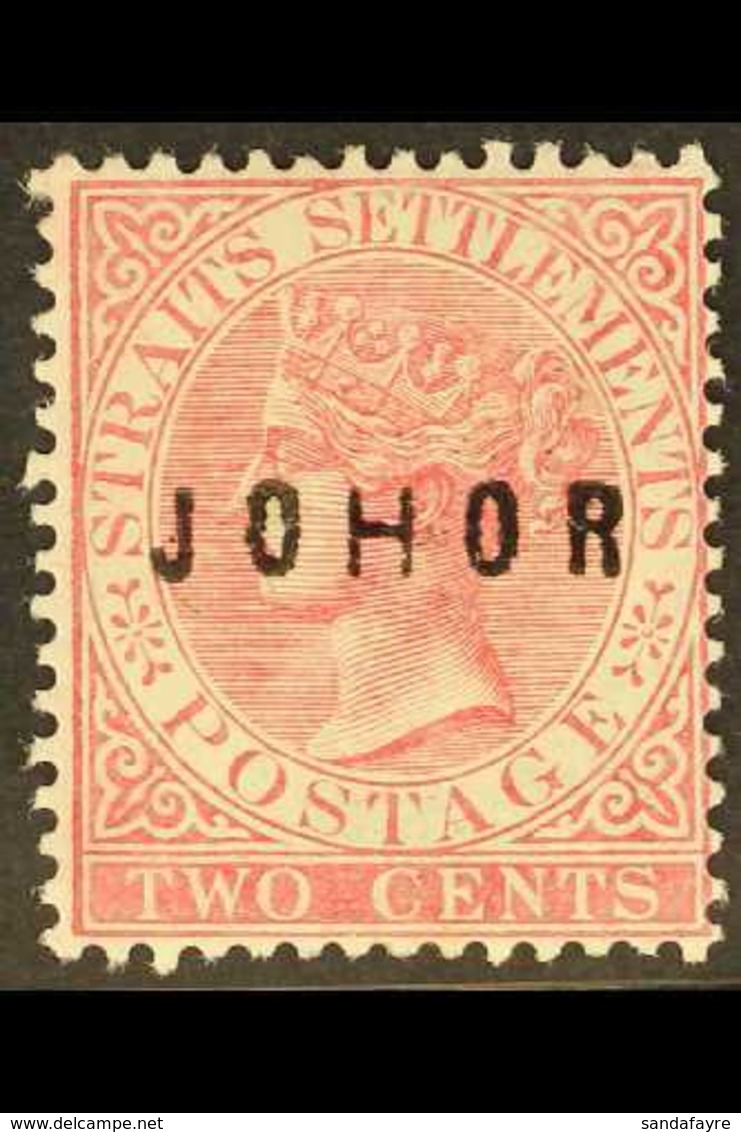 JOHORE 1884-91 2c Pale Rose "JOHOR" Overprint With "H" Wide, SG 11, Fine Mint, Fresh. For More Images, Please Visit Http - Other & Unclassified