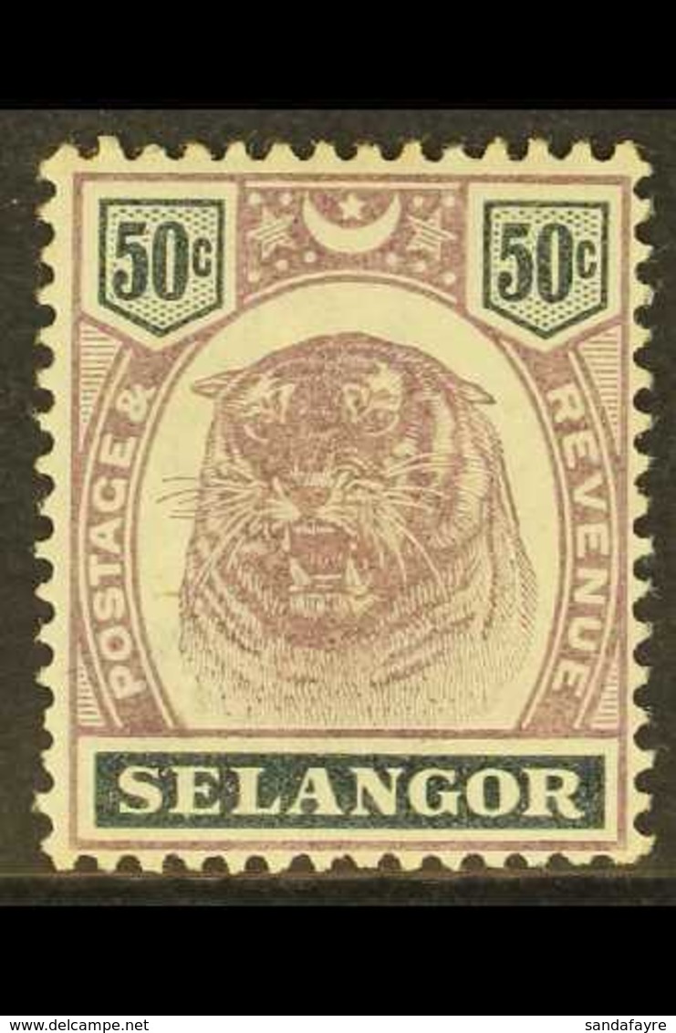 SELANGOR 1896 50c Dull Purple And Greenish Black, SG 59, Fine Mint. For More Images, Please Visit Http://www.sandafayre. - Other & Unclassified