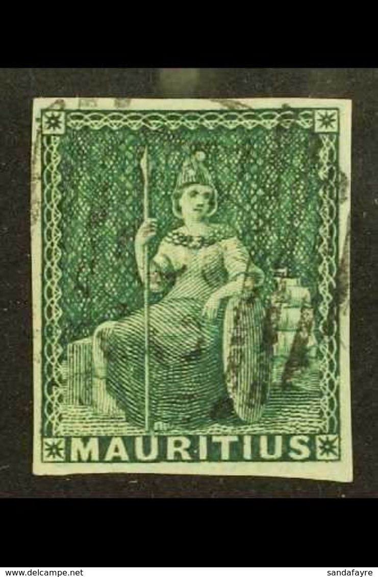 1858 (4d) Green, SG 27, Superb Used With Large Even Margins All Round Clear Proof Like Impression And Crisp, Light  Barr - Mauritius (...-1967)