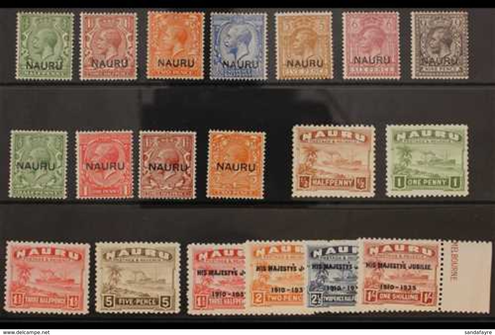 1916-1935 VERY FINE MINT All Different Selection. With 1916-23 (overprint At Foot) Range To 9d Including 1½d; 1923 (over - Nauru