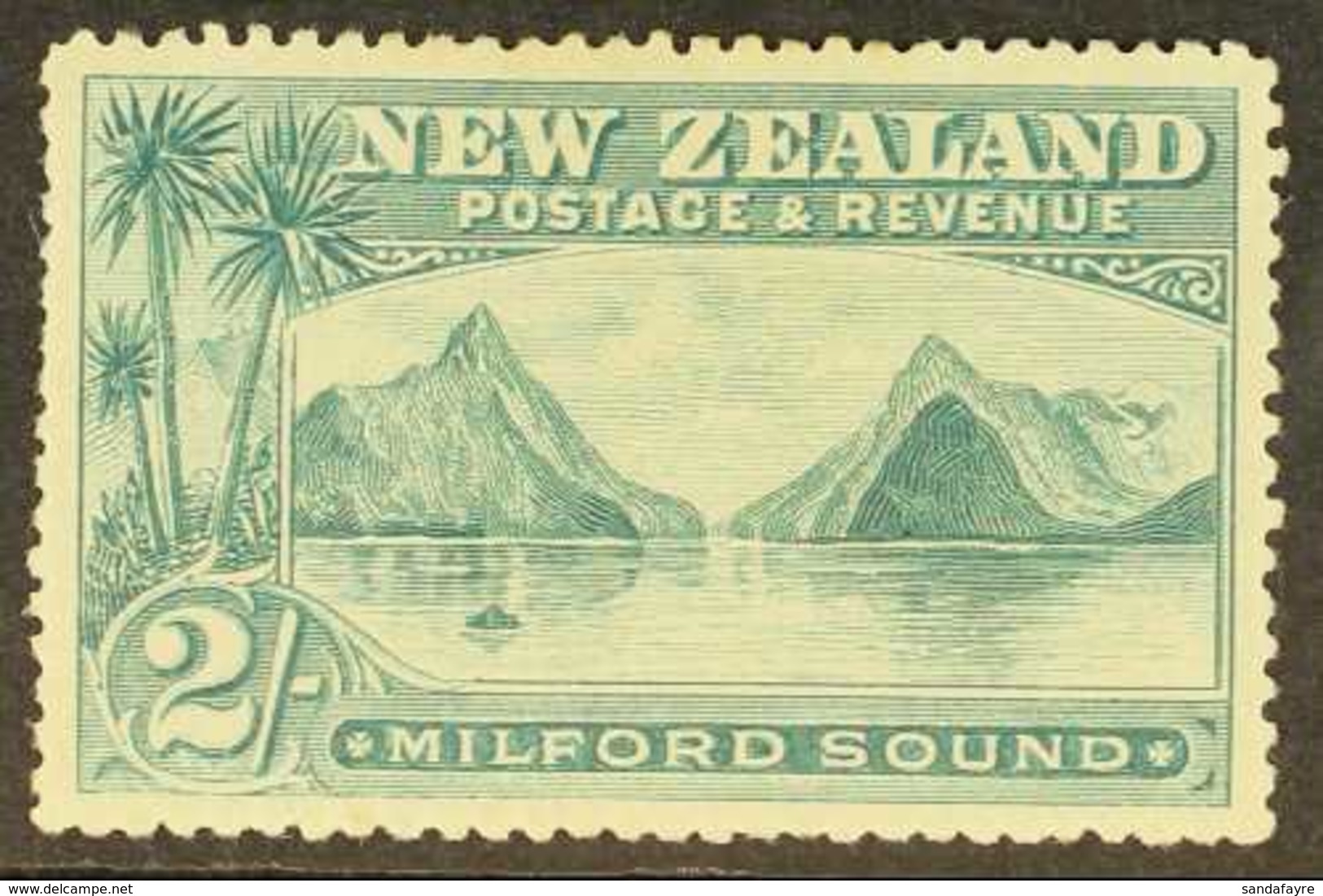 1898 2s Grey Green Milford Sound, No Wmk, Perf 16, SG 258, Very Fine Mint. For More Images, Please Visit Http://www.sand - Other & Unclassified