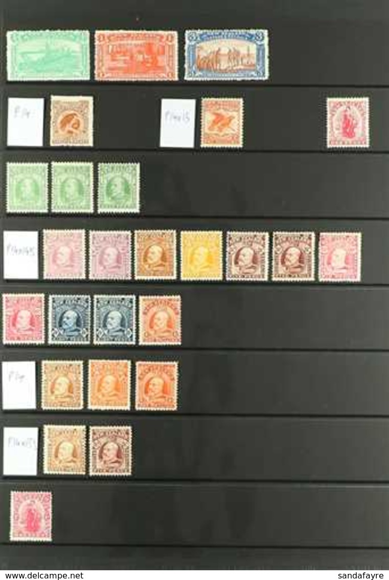 1906-1909 MINT COLLECTION On A Stock Page, Includes 1906 Exhibition Set To 3d, 1907-08 3d Perf 14 & 1s Perf 14x13, 1908  - Other & Unclassified