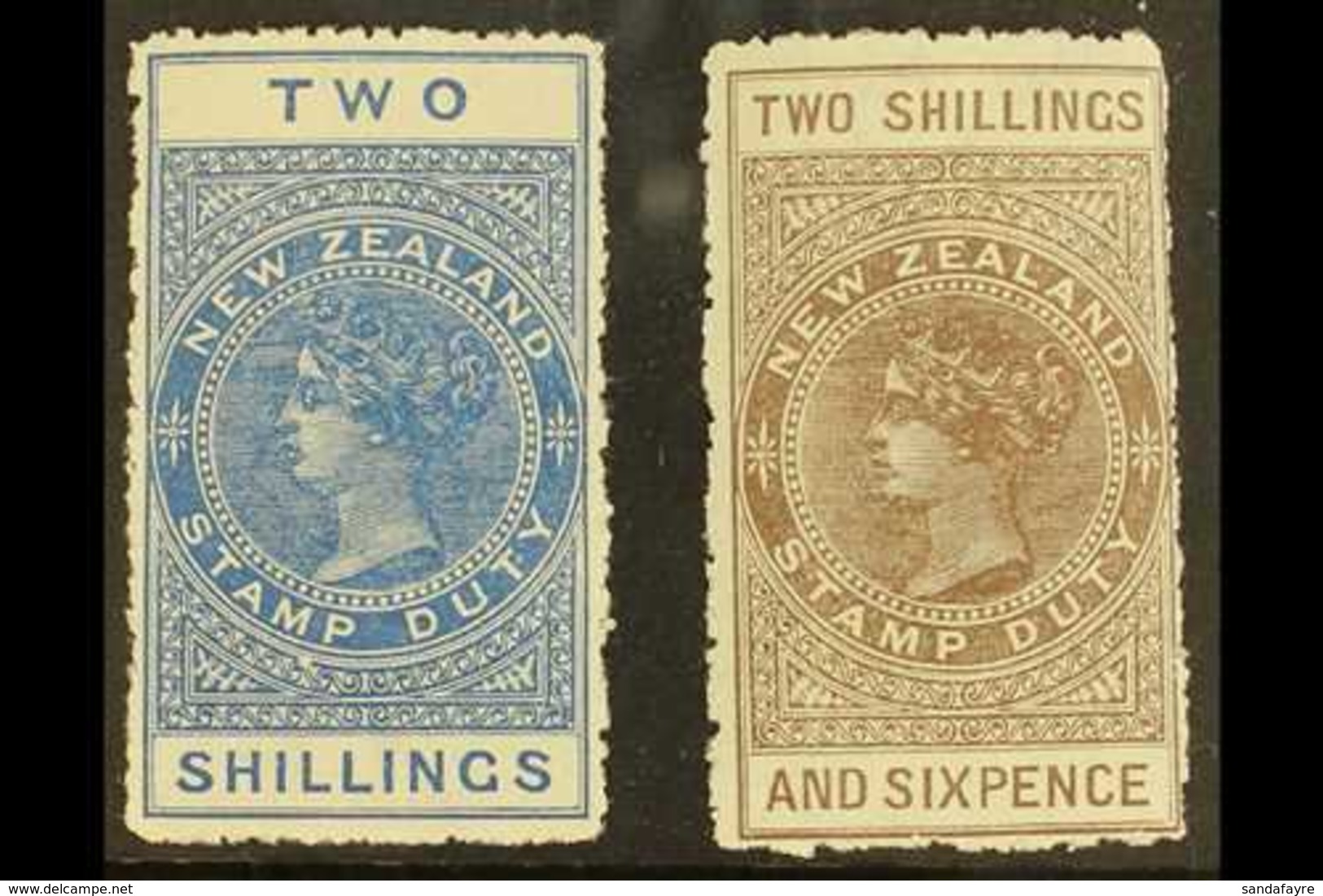 1913-21 POSTAL FISCAL 2s Deep Blue & 2s6d Grey Brown, SG F111/112, Fine Mint (2 Stamps) For More Images, Please Visit Ht - Other & Unclassified