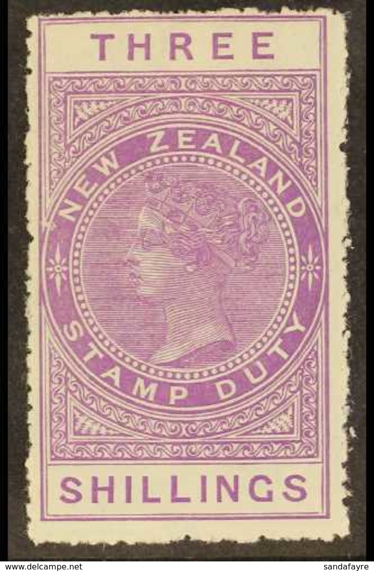 POSTAL FISCAL 1906 3s Mauve On Unsurfaced Cowan Paper, Perf 14, SG F79, Fine Mint. For More Images, Please Visit Http:// - Other & Unclassified