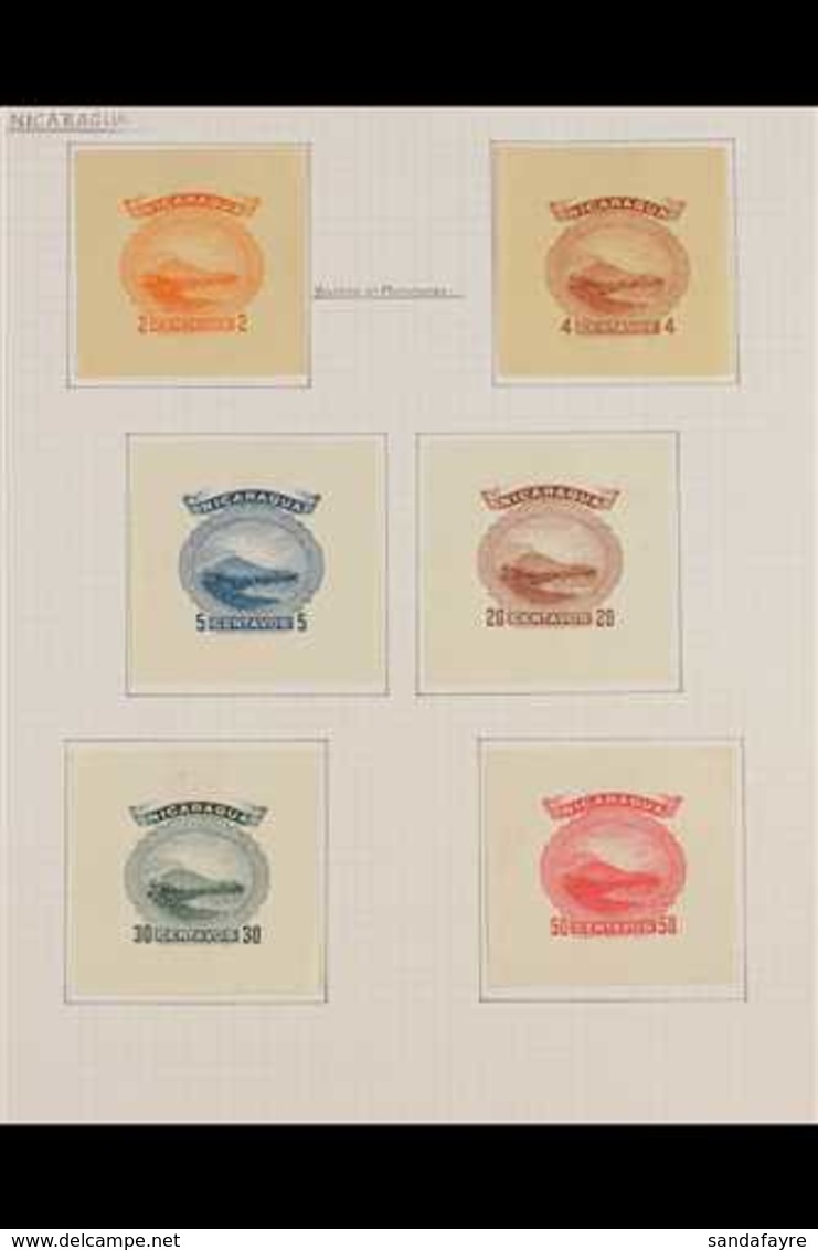 1902 Mt. Momotombo Large Imperf Types - 2c & 4c On Buff Paper And 5c, 20c, 30c & 50c On White Paper, Scott 133A & 133C/1 - Nicaragua