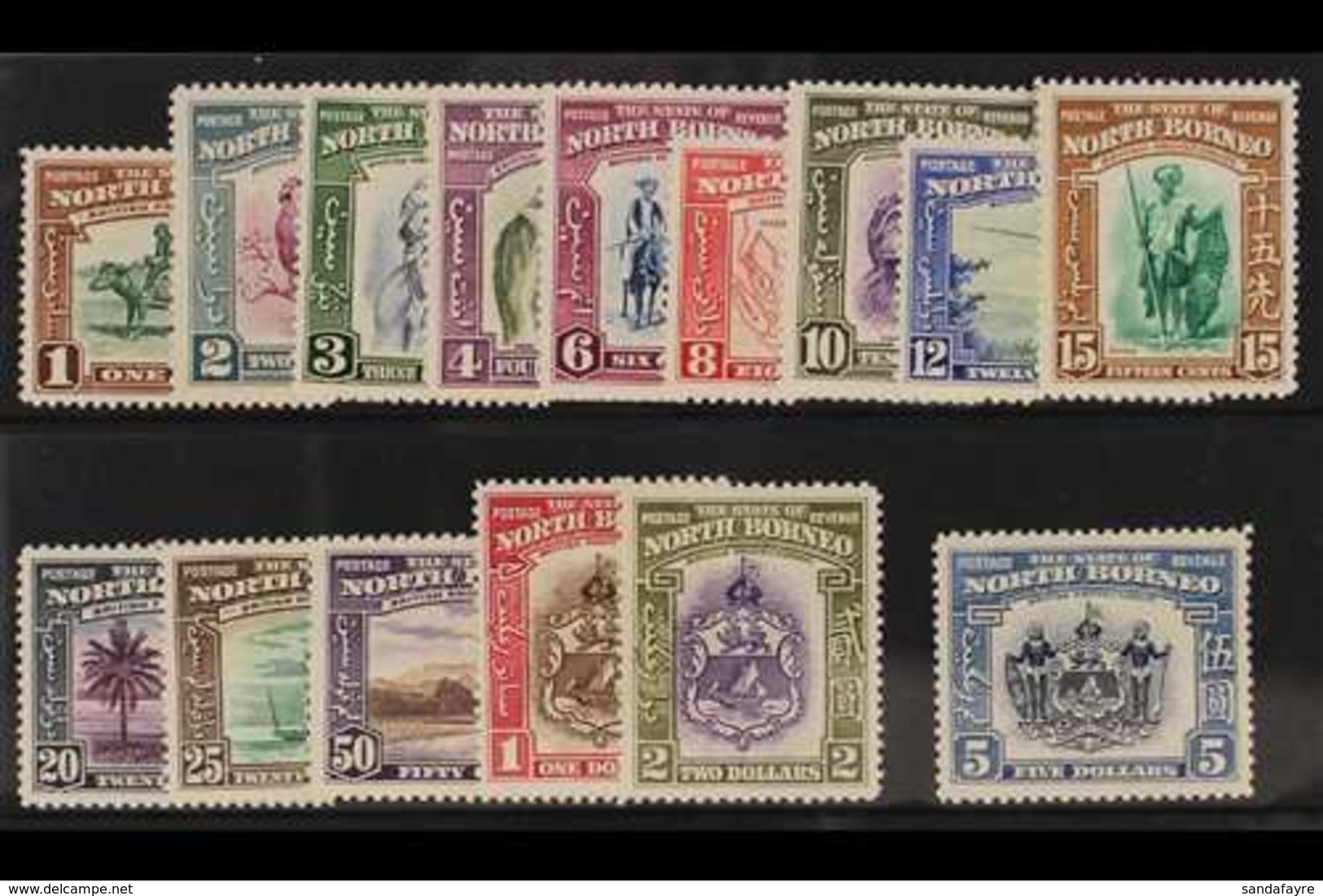 1939 Complete Pictorial Set, SG 303/317, Very Fine Mint. (15 Stamps) For More Images, Please Visit Http://www.sandafayre - Nordborneo (...-1963)