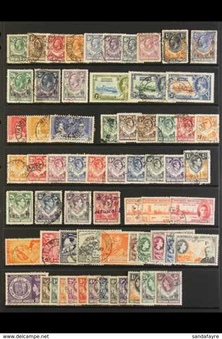 1925-53 ALL DIFFERENT USED COLLECTION Includes 1925-29 Most KGV Values To 2s, 3s, And 5s (incl 8d), 1938-52 KGVI Set Com - Noord-Rhodesië (...-1963)