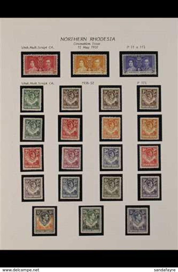 1929-1952 FINE MINT Collection In Hingeless Mounts On Pages. With KGVI Definitive Set To 10s, 1929-52 Postage Due Set, P - Rhodésie Du Nord (...-1963)