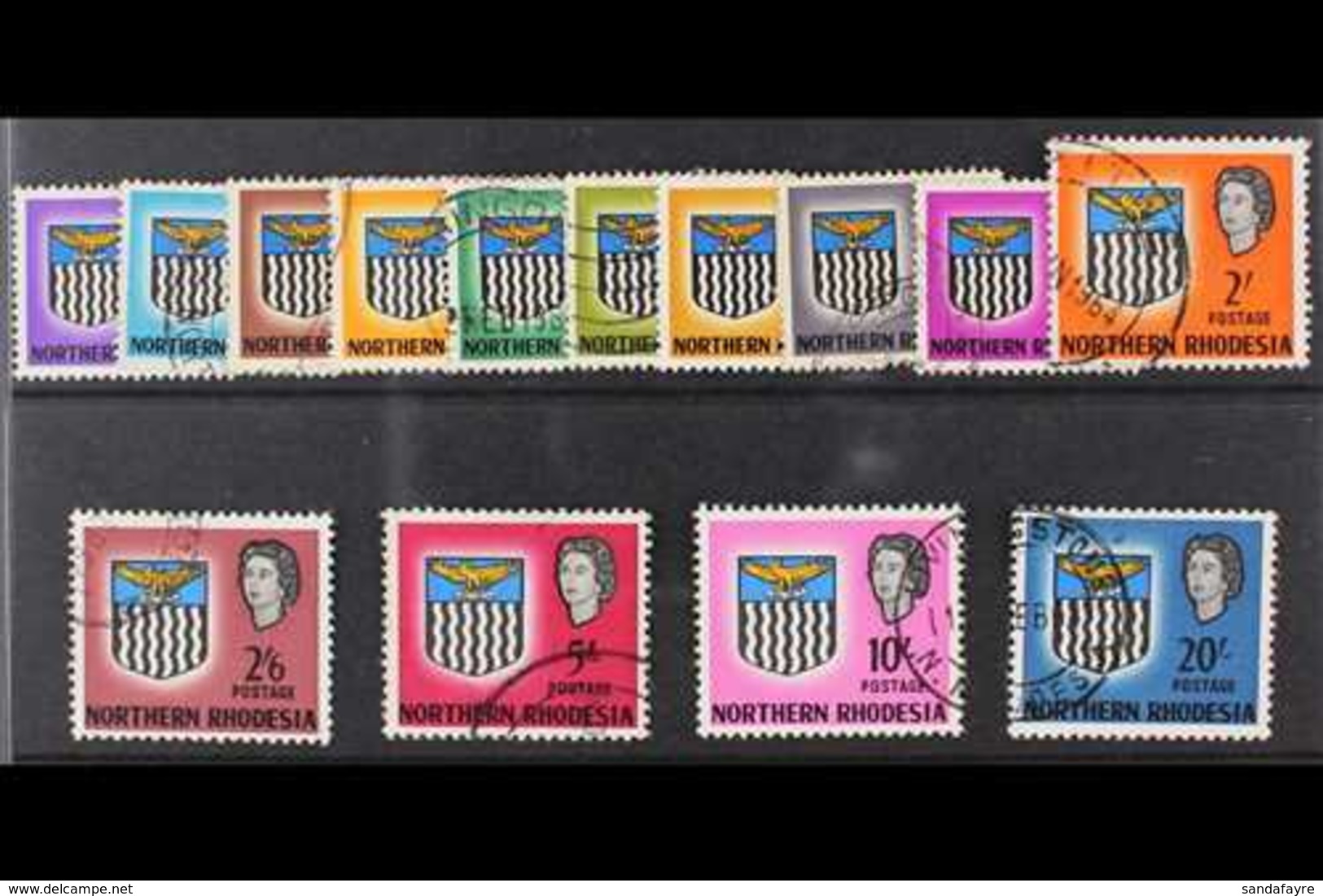 1963 QEII Definitives Complete Set, SG 75/88, Very Fine Used. (14 Stamps) For More Images, Please Visit Http://www.sanda - Northern Rhodesia (...-1963)