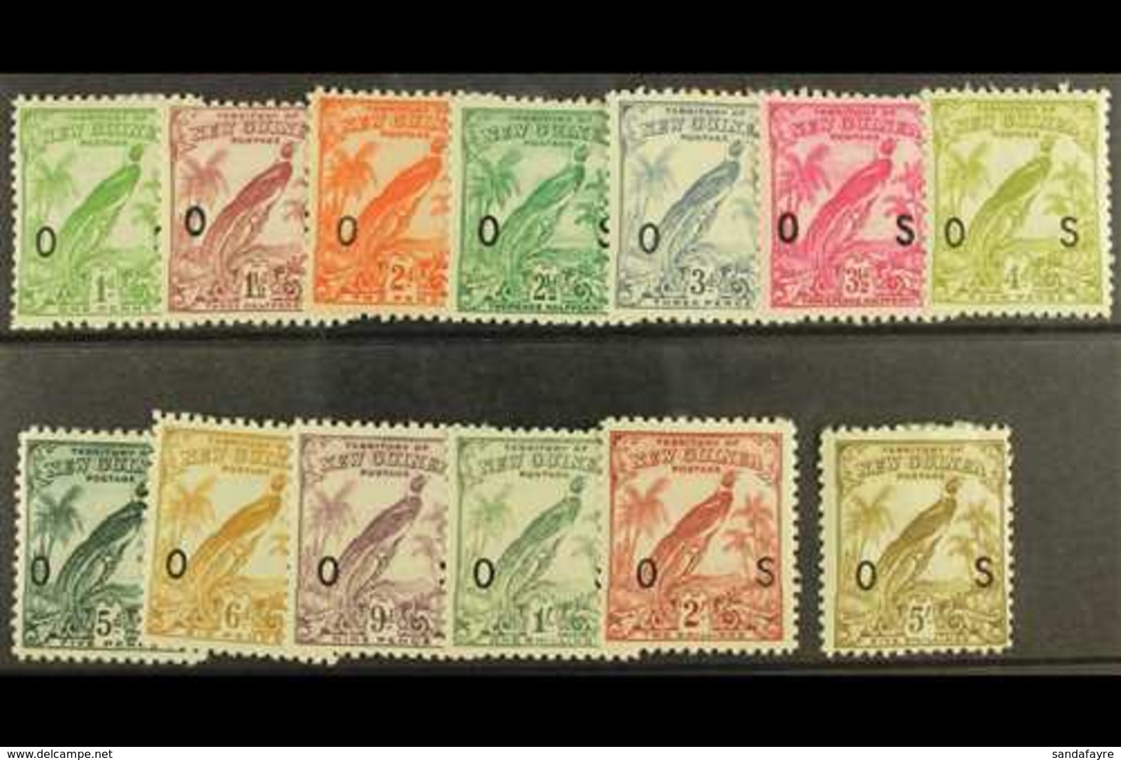 1932-34 OFFICIALS Set, SG O42/54, Fine Mint. (13) For More Images, Please Visit Http://www.sandafayre.com/itemdetails.as - Papua New Guinea
