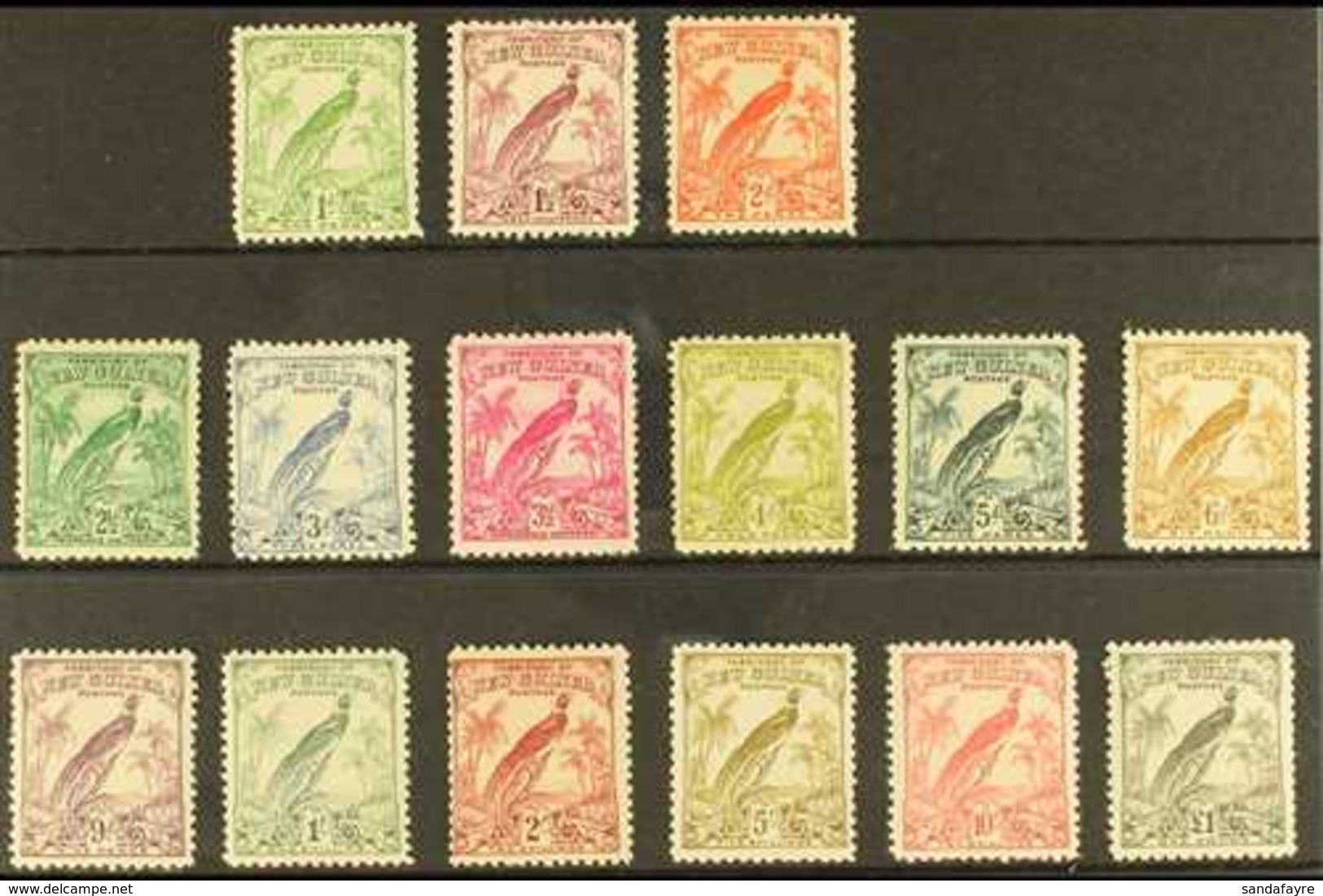 1932-34 Raggiana Bird (redrawn Without Dates) Set, SG 177/89, Fine Mint (15 Stamps) For More Images, Please Visit Http:/ - Papouasie-Nouvelle-Guinée