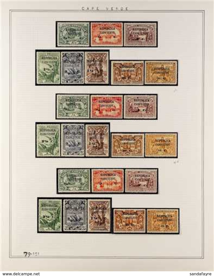 CAPE VERDE 1913-1967 NEVER HINGED MINT COLLECTION In Hingeless Mounts On Leaves, All Different, Includes 1913 Vasco Opts - Other & Unclassified