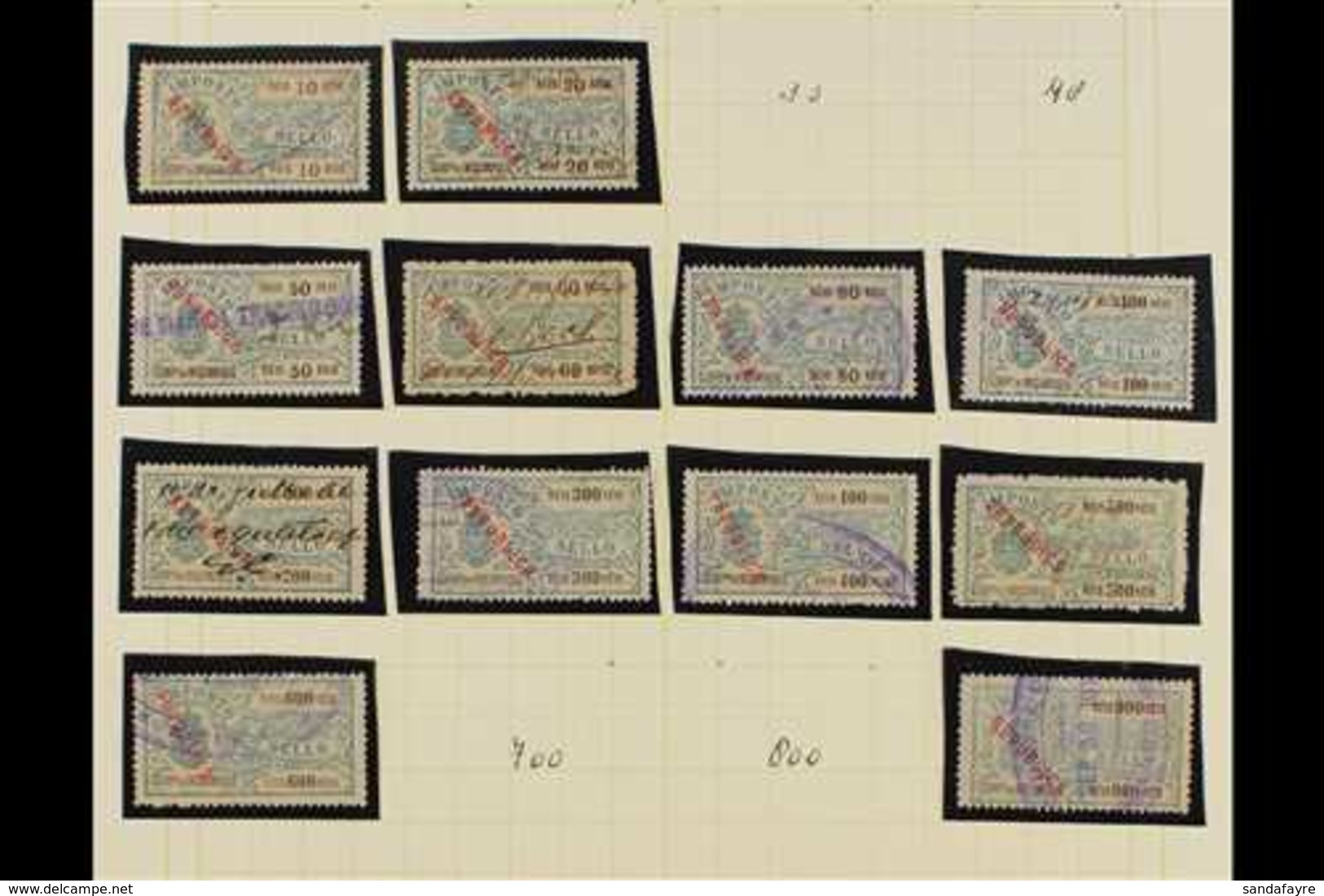 MOZAMBIQUE REVENUE STAMPS 1878 To 1960's Mint And Used All Different Collection On Leaves. With Strong General Revenues  - Autres & Non Classés