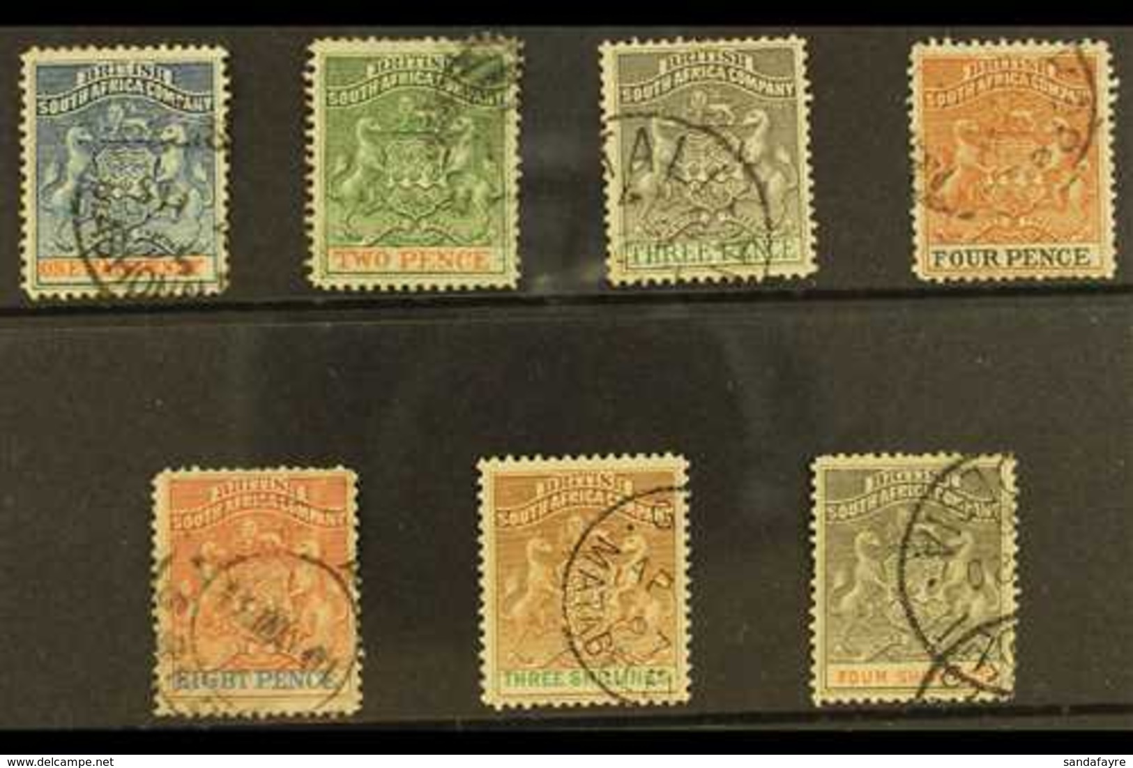 1892-94 Arms Set, SG 18/26, Fine Used, All But 2d Are Cds. (7) For More Images, Please Visit Http://www.sandafayre.com/i - Other & Unclassified