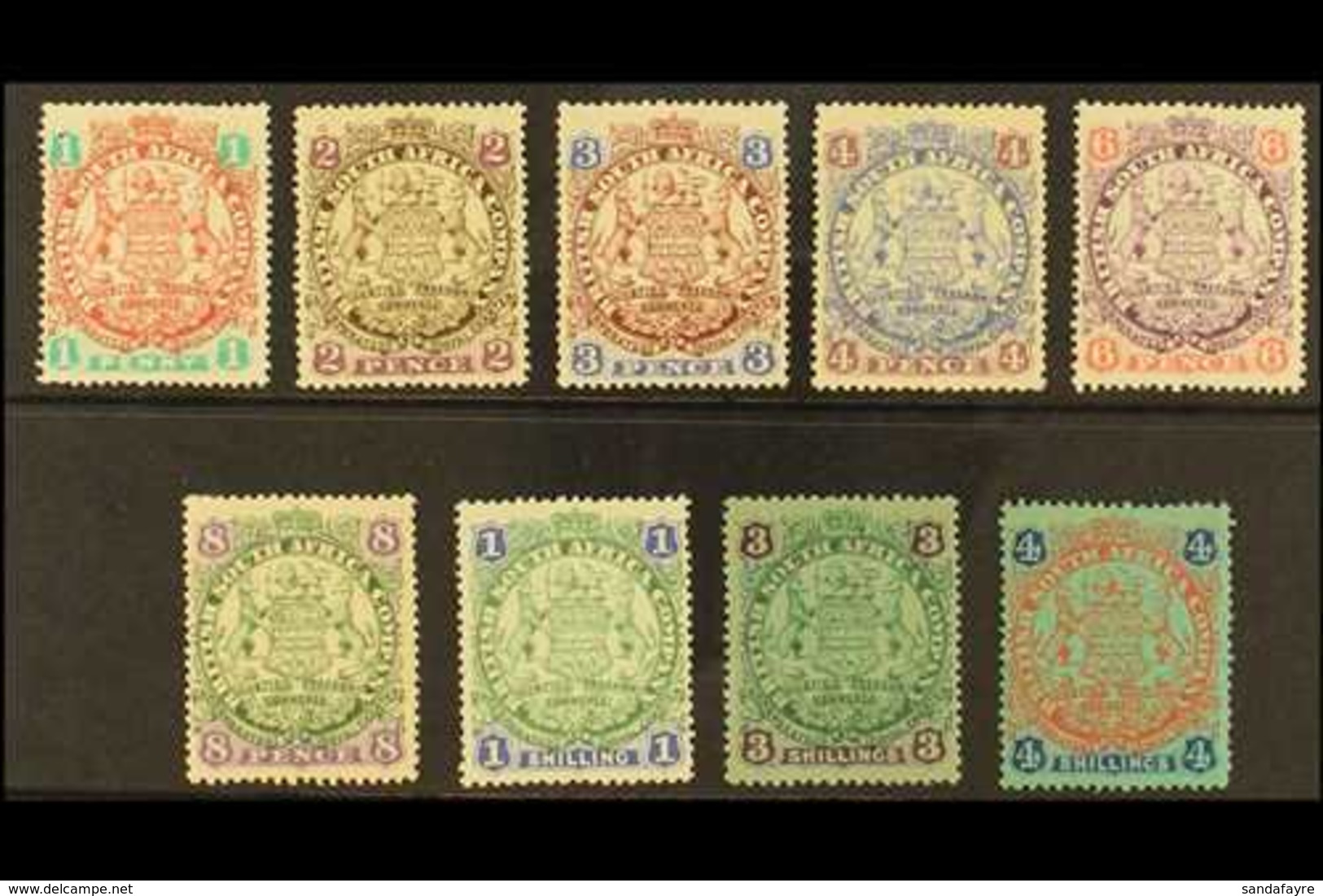 1895 Arms Set, Die I,  To 4s Complete, SG 29/37, Very Fine Mint. (9 Stamps) For More Images, Please Visit Http://www.san - Sonstige & Ohne Zuordnung