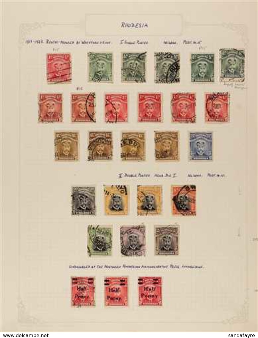 1913-24 ADMIRALS - OLD TIME USED COLLECTION On Pages, Incl. Die I Perf 14 2d To 5d, Perf 15 6d And 2s Cds, Die II 8d Min - Andere & Zonder Classificatie