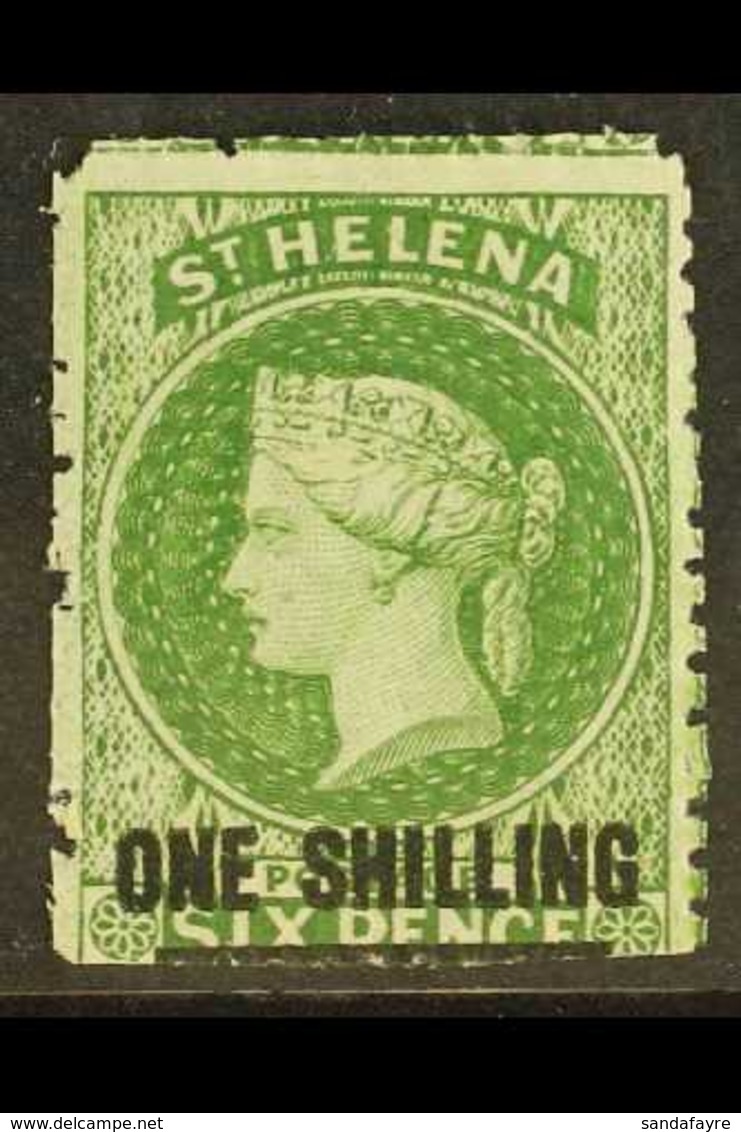 1864-80 1s Deep Yellow-green, Type B, Wmk Crown CC , Perf 12½, SG 18, Fine Mint With Original Gum. For More Images, Plea - Sint-Helena