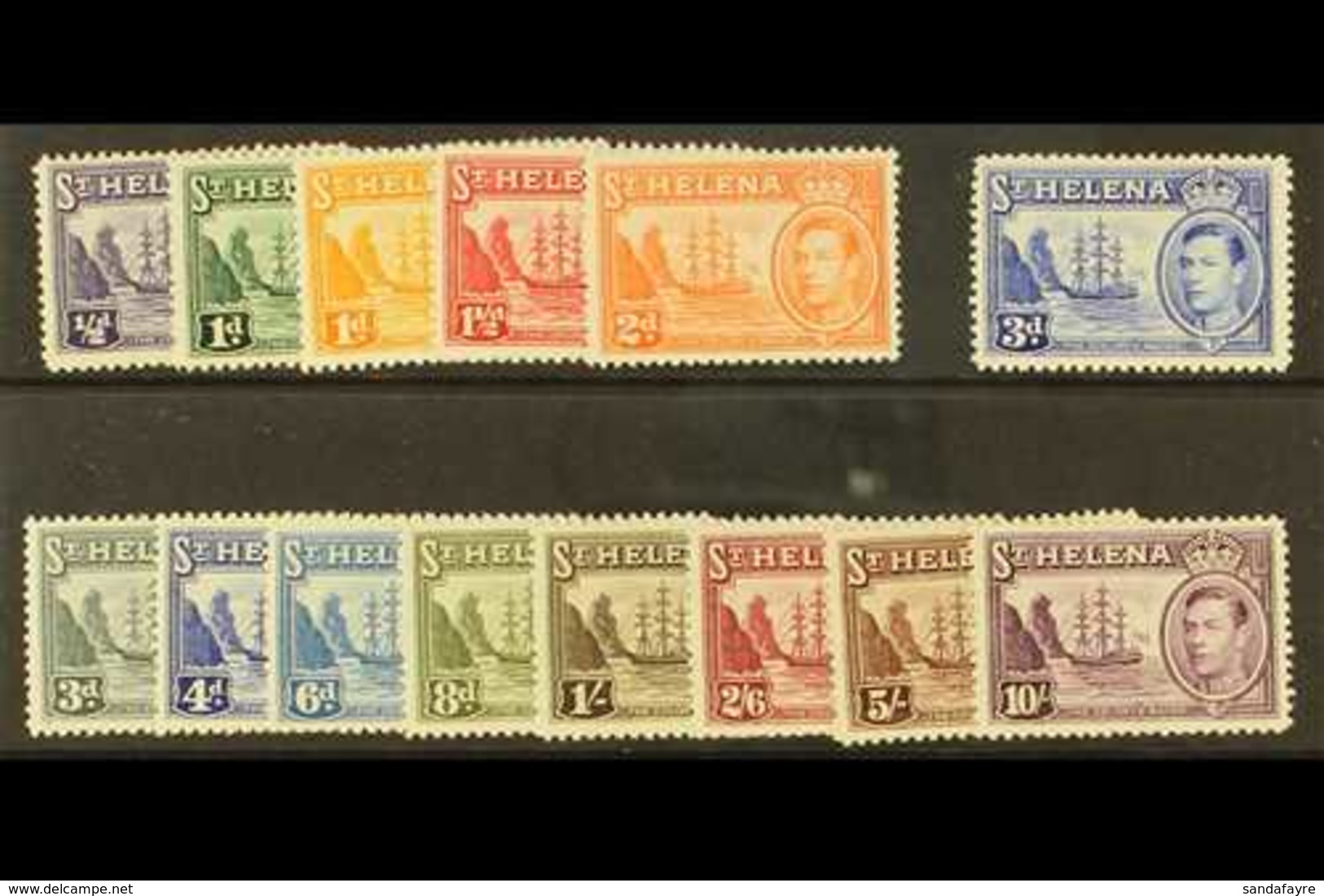 1938-44 Complete Definitive Set, SG 131/140, Very Fine Mint. (14 Stamps) For More Images, Please Visit Http://www.sandaf - Sint-Helena