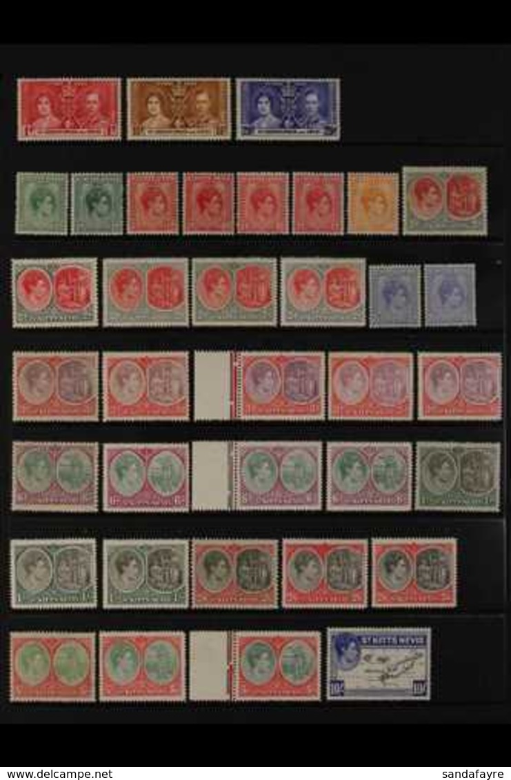 1937-1952 COMPLETE FINE MINT COLLECTION On Stock Pages, Includes 1938-50 Set With Many Shades, Perf & Paper Types Incl 2 - St.Kitts-et-Nevis ( 1983-...)