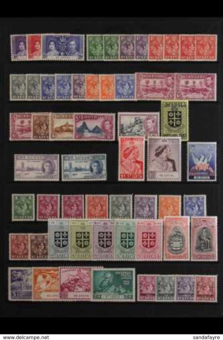 1937-52 HIGHLY COMPLETE COLLECTION A Highly Complete Fine Mint Run From Coronation To The New Constitution Set, SG 125/1 - Ste Lucie (...-1978)