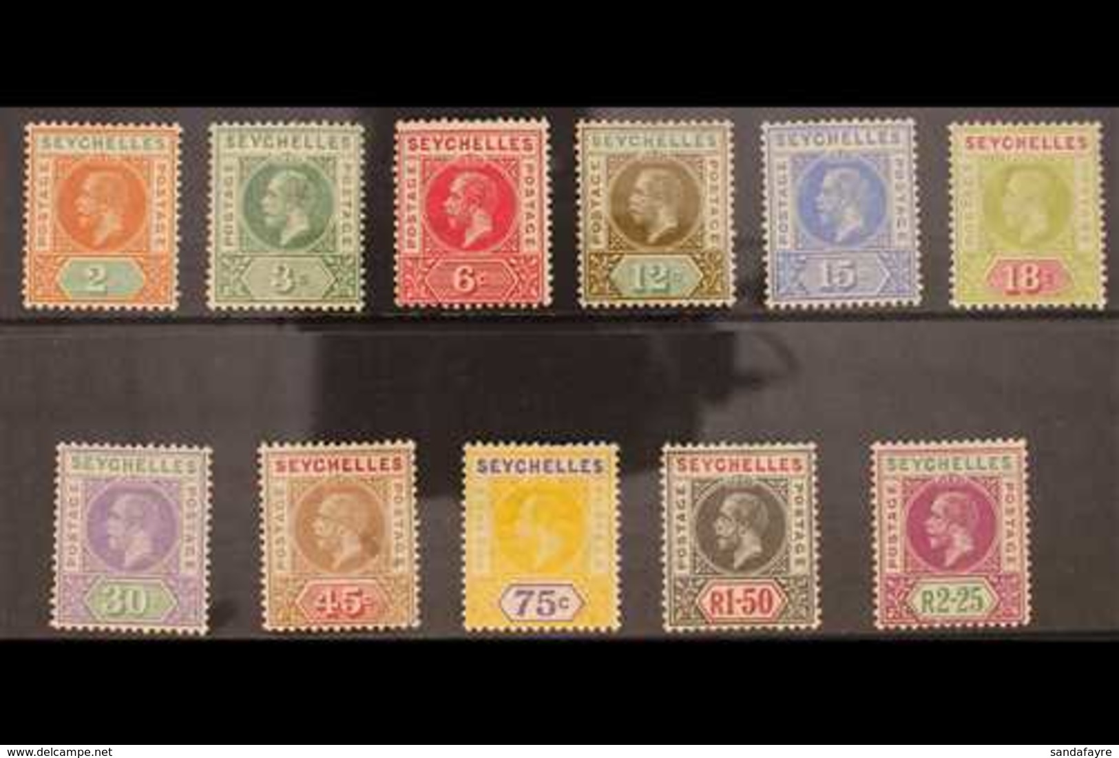 1912-16 KGV MCA Wmk Complete Set, SG 71/81, Very Fine Mint. (11 Stamps) For More Images, Please Visit Http://www.sandafa - Seychellen (...-1976)