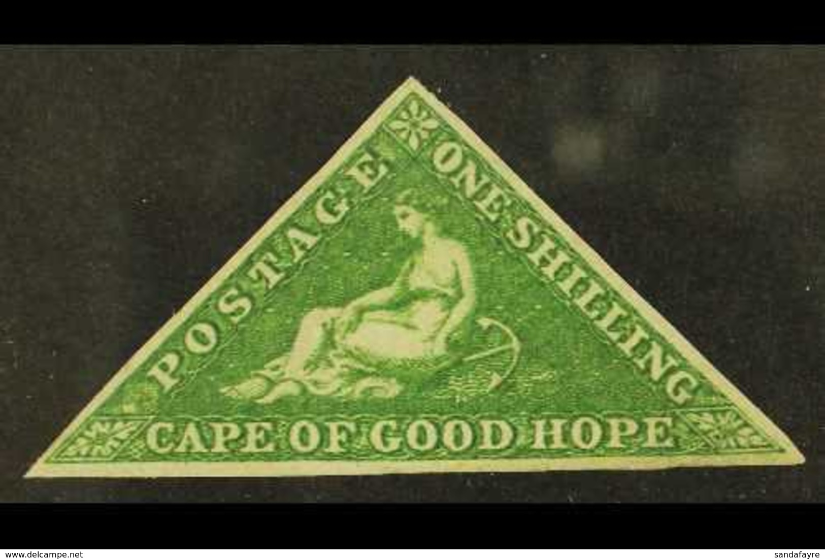 CAPE OF GOOD HOPE 1855-63 1s Bright Yellow Green, SG 8, Superb Unused (regummed) Example With 3 Neat Margins And Spectac - Non Classés